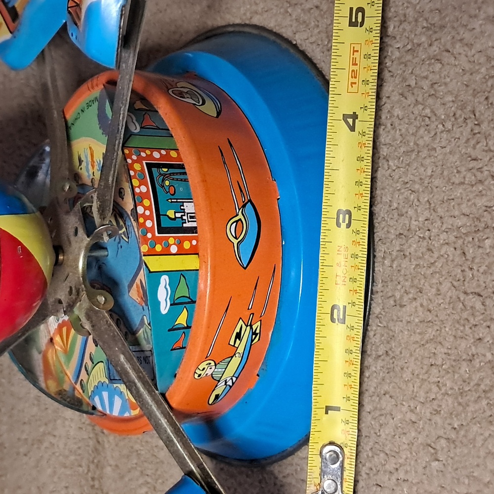 1950s Tin Litho Windup Merry Go Round - Picture 6 of 7